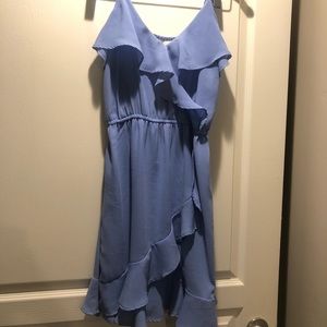 Light Blue Wrap Dress